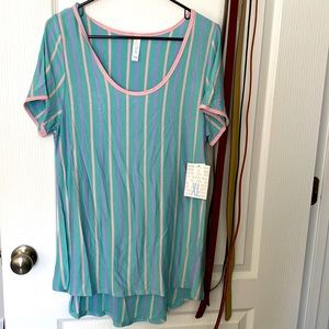 Hi Low Candy Striped Top